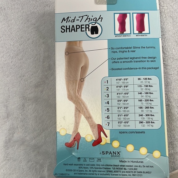 NEW Spanx Assets Size 2 Nude Mid Thigh Shaper - Picture 3 of 5